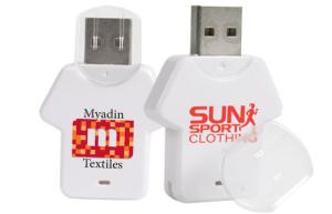 A camisa de T dá forma à movimentação instantânea branca plástica 2,0 do usb da
