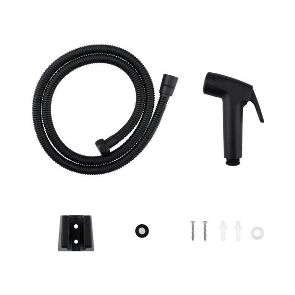 2024 Black Round Bidet Spray Shattaf Shower Head With Hose Sprayer Kit Douche Toilet