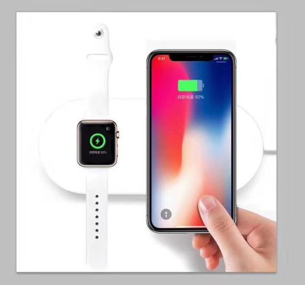 New arrivals 2018 dual wireless charger pad for mobile phone and Apple Watch