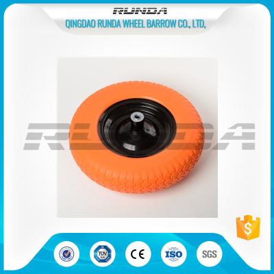 Diamond  Pattern PU Foam Wheel 90mm Hub Length 150kg Load For Wheelbarrows