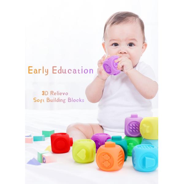 Full Support OEM/ODM PVC Puzzle Toy Animal Number Geometry Cognition Colorful Soft Building Blocks for Early Education