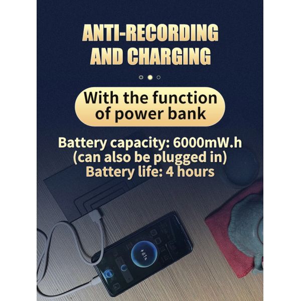 6000mAh ABS Anti Recording Blocker With Private Mold Anti Eavesdropping Device