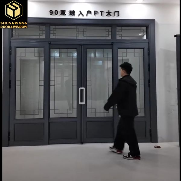 Hotel Villa Aluminium Glass Hinged Door Aluminium Bifold Doors For Customized