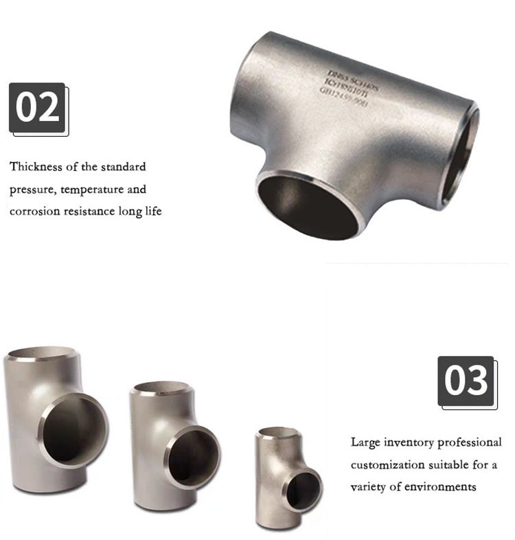 Astm Standard Seamless Tee Standard Size Range 1/2 Inch To 48 Inches Durable