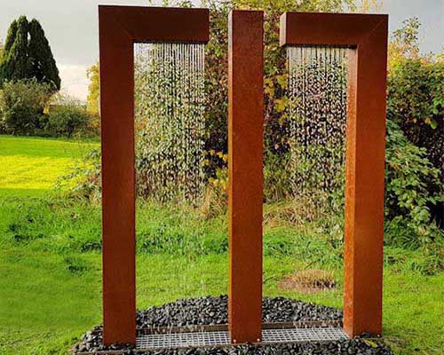 5.9ft Corten Steel Water Feature 70 inch Diy Rain Curtain