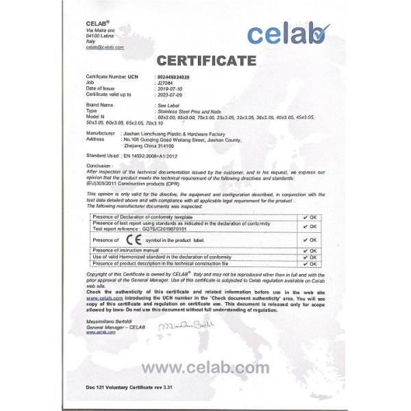 Хвостовик Pin панели защиты от коррозии 1.6X30MM ровный пригвождает для деревянного проекта