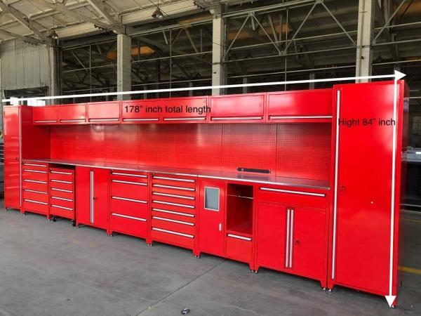 Workshop Garage Storage Cabinets with Doors and Shelves D600mm Heavy Duty Rolling Tool Box