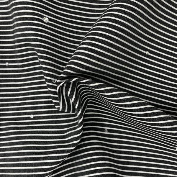 Quality 110gsm 100% Cotton Stripes T-shirts Wholesale Heavyweight Oversized Tshirt Custom Women's T Shirt