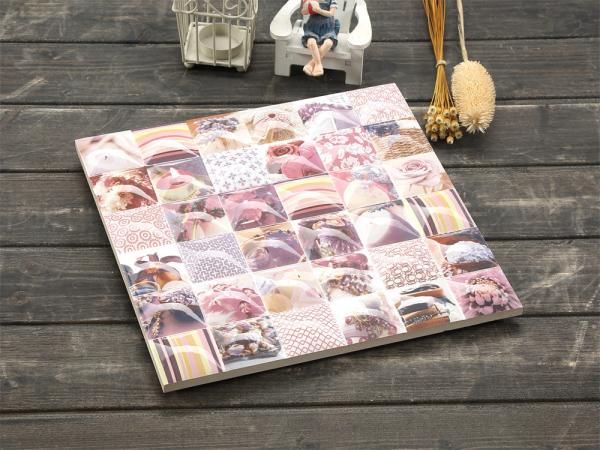 Pink 300x300mm Ceramic Rustic Tile for Indoor Floor