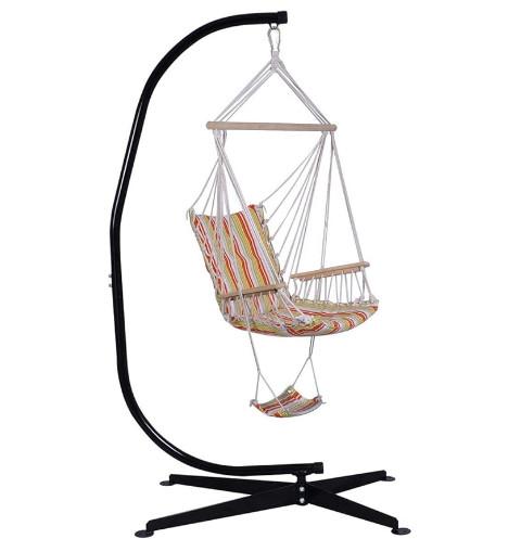 Relaxation Hammock Swing Chair Iron Tube Frame Up To 150kg Weight Capacity