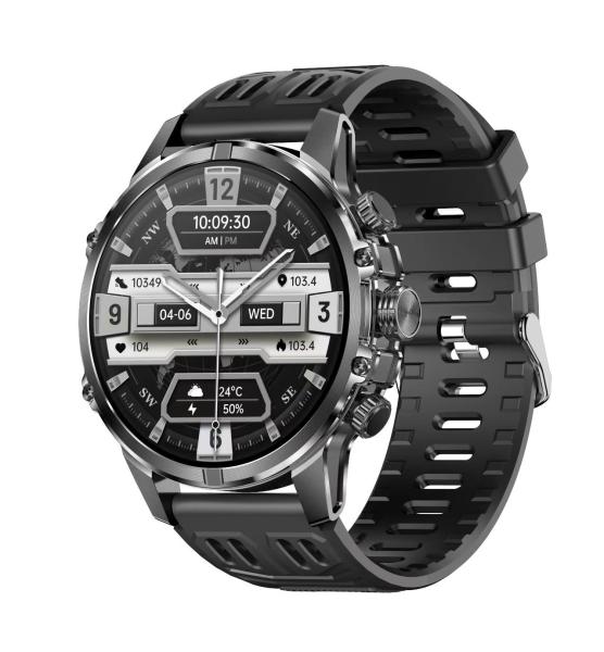 CF53 Outdoor Men Smart Watch With Flashlight 1.75Inch Amoled Heart Rate 600mAh Battery