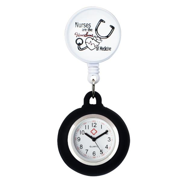 Nurse Pocket Watches Cute High-grade Silicone Medical Watches Round Stationary FOB Clocks Clip-on Doctor Clock GIFT