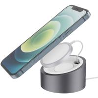 patim de carregamento sem fio do suporte do suporte do carregador de 15W Magsafe anti