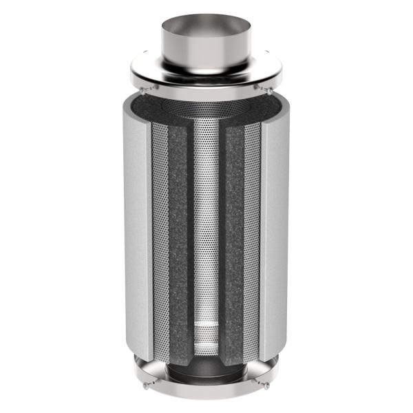 Нержавеющая гидропоника Внутренние растения растут 4-12 дюймов Углеродный фильтр для охлаждения воздуха