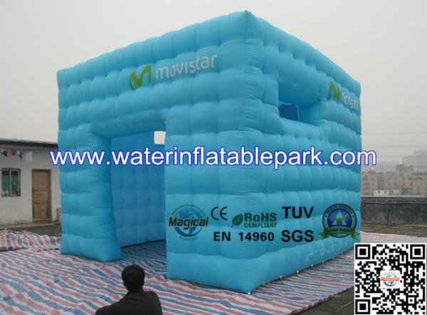 Sky Blue 5x5m Inflatable Tent For Advertising , 4 Season Outdoor Tent