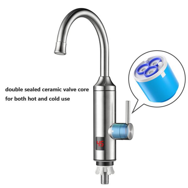 3300W Double Sealed Ceramic Valve Core Electric Heating Tap With 220-230V Voltage