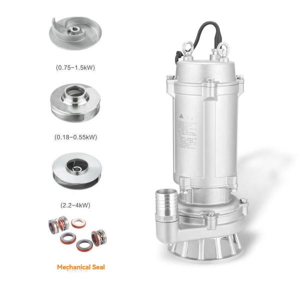 WQP Series High Lift High Flow Stainless Steel Submersible Sewage Pump Clean Water