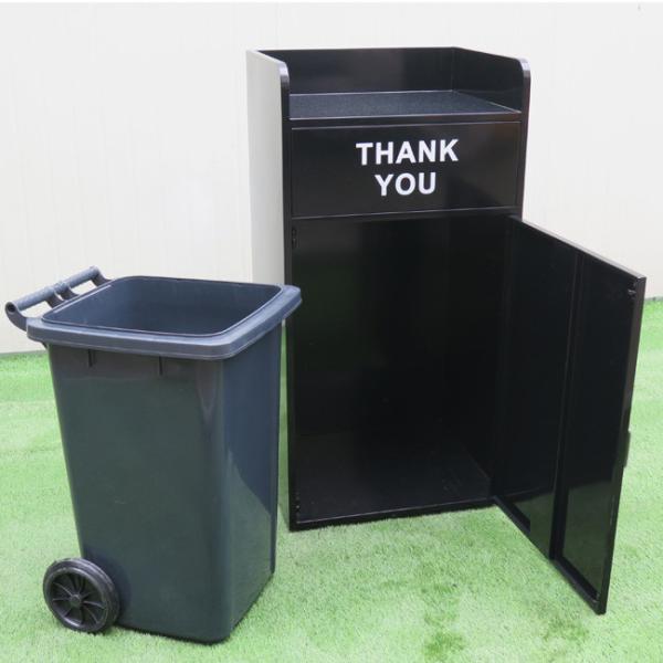 Galvanized Steel ISO9001 1200mm Recycle Restaurant Trash Can