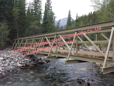 Capacidade de carga alta Bailey Bridge de aço com tratamento de superfície galvanizado baixa manutenção