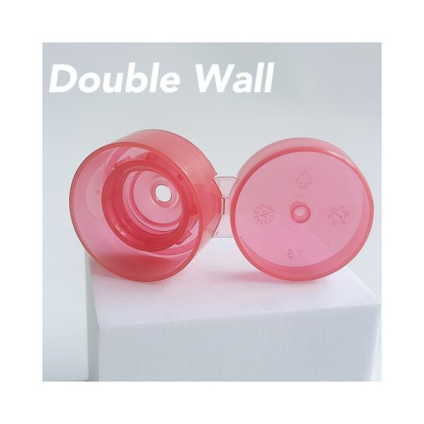 Бутылки 22 мм Прозрачные цилиндрические двойные стены Пластиковая крышка для индивидуального цвета