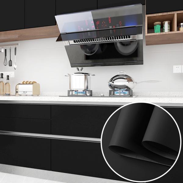 Self-adhesion Sticker Wallpapers in Black for Waterproof Home Decor