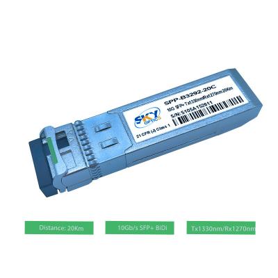 Émetteur-récepteur optique SMF Media SFP avec compatibilité de distance de transmission de 20 km