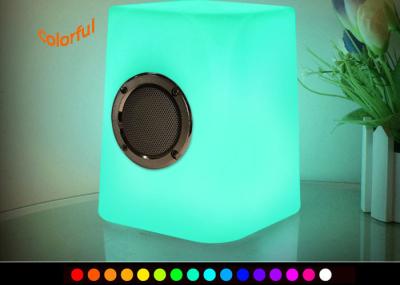 Luz sem fio do cubo do diodo emissor de luz/candeeiro de mesa musical do diodo emissor de luz com orador de Bluetooth