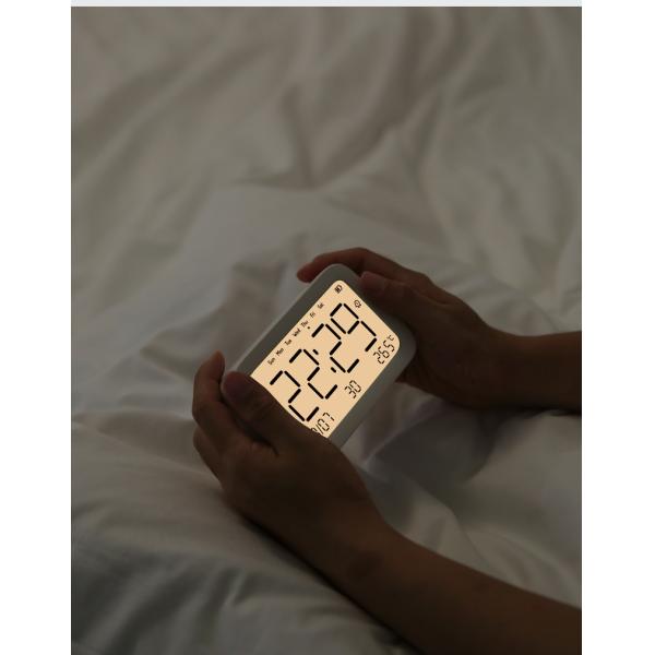 Orange Dot Kids Alarm Clock with Cute Backlight Dual Function Analog-Digital Design Modern Wake-up Light Smart Quartz-for Kids