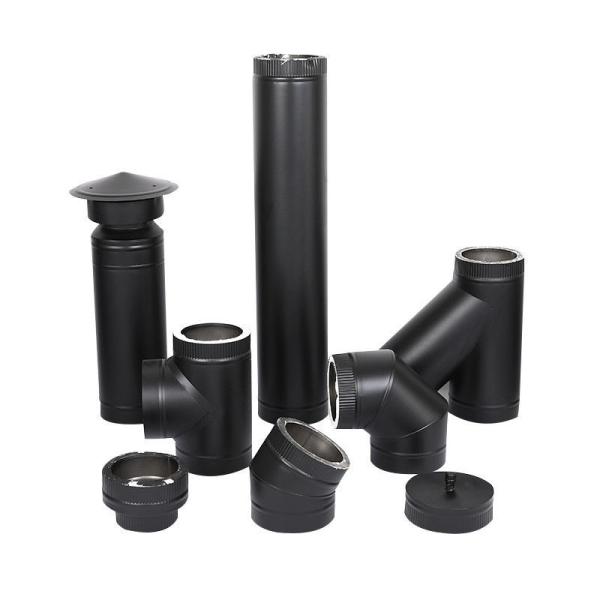 Adjustable Elbow Telescoping Black Stove Pipe Condition New 24 Gauge Attractive