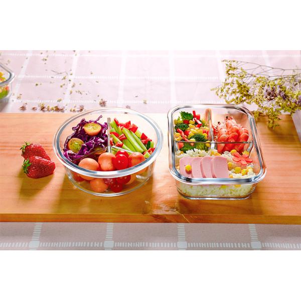 Stackable пищевой контейнер 1040ml 35oz стеклянный с крышками