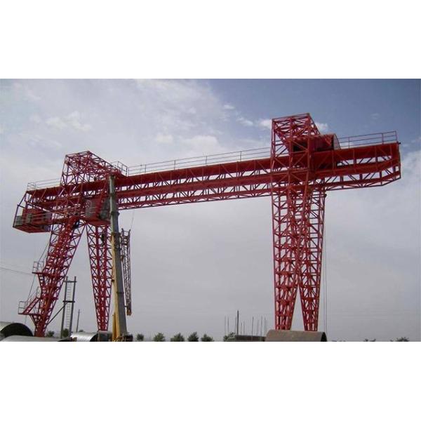 Outdoor Steel Heavy Duty Double Gantry Crane 5 - 50t With Electric Hoist