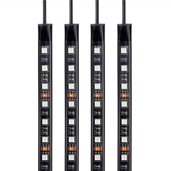 4PCS RGB Car Underglow Lights , 8 Colors Neon Tube Lights For Cars