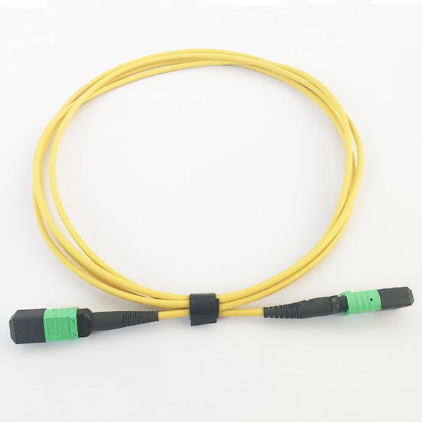 Yellow Single Mode Patch Cord , 1.5M Standard Loss Mpo Fiber Optic Patch Cord