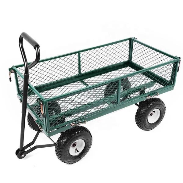 Heavy Duty Foldable Garden Mesh Car for Garden Flowers Qingdao Port 260KGS Weight Capacity