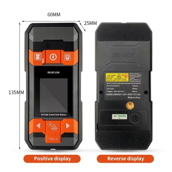 New Arrivals Handheld Wall Detector Cable Scanner Wood Finder  Laser Distance Meter AC Detector Metal Wall Detector