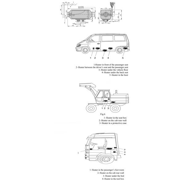JP Air 2.2KW Parking Heater 12V/24V Diesel  Quick Reliable Warmth for Cars in Winter Made of Durable Aluminium