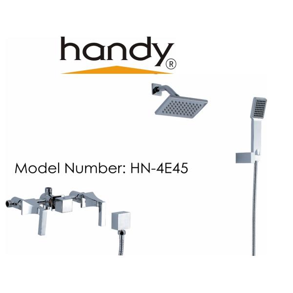 Wall Mounted Chrome Brass Bathroom Sink Faucets Concealed For Shower