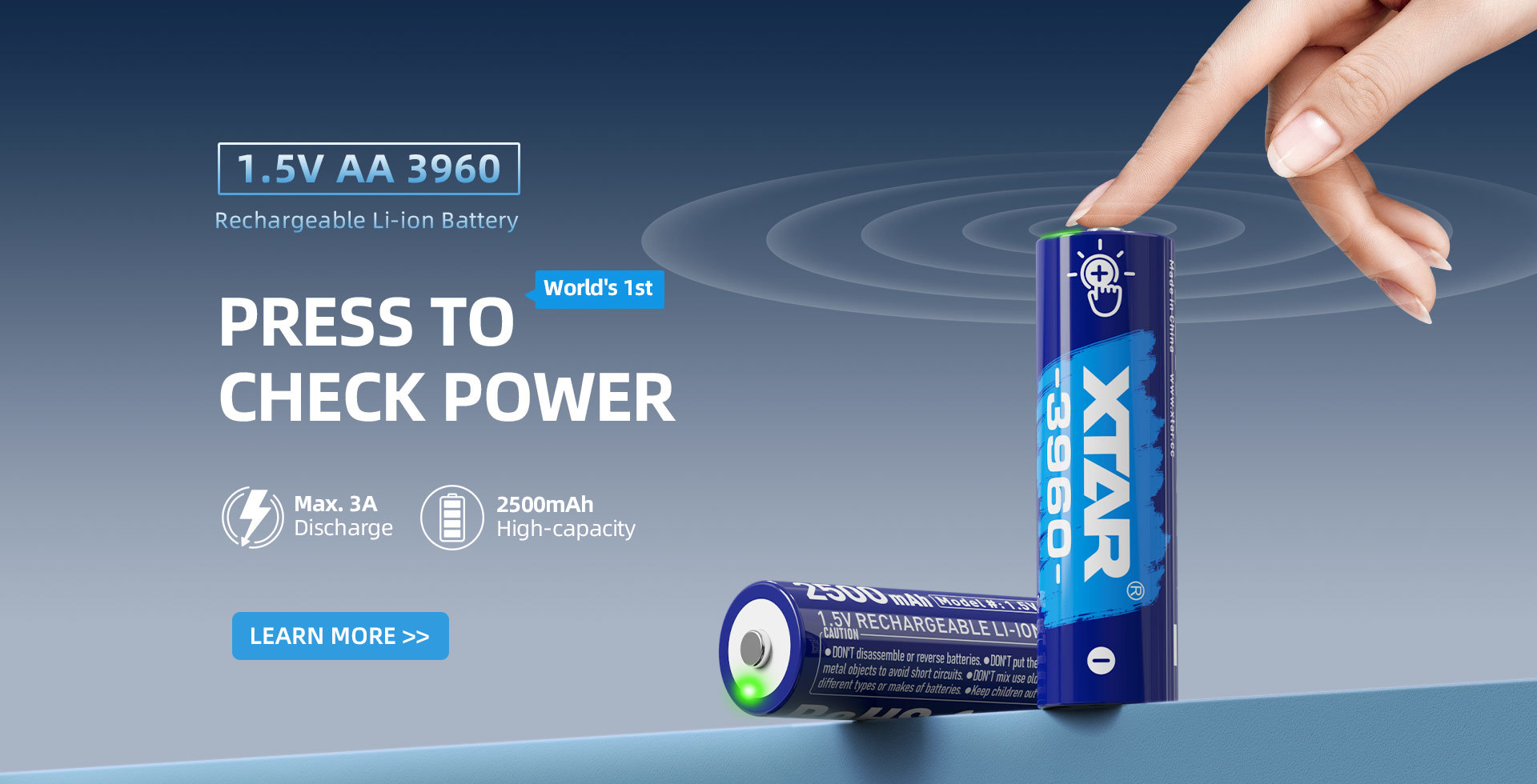 Long Lasting AA Batteries Delivering True 1.5V Output and Power for Industrial and Commercial Electronic Devices