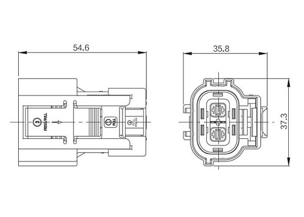 120A EV Battery Connector , Right Angle High Voltage Automotive Connectors