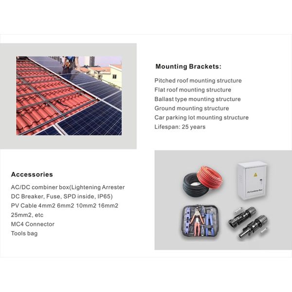 3KVA Solar PV Panel Power System Home Cost of 3 KW Solar System Lithium Battery 24V 200Ah for Solar System