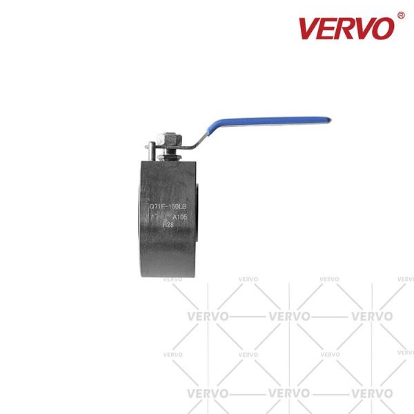 A105N 1 150 Lb Lever Full Bore Metal Seated Floating Ball Valve API 6D Dn25 Wafer Type Ball Valve