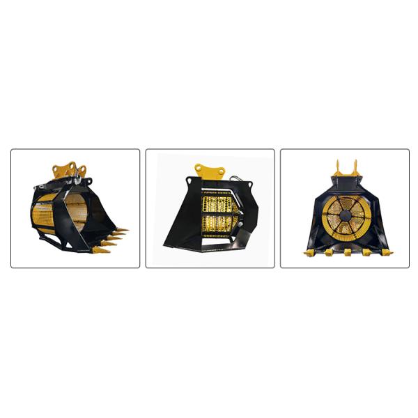 Multi Function Excavator Attachments Rotary Sand Washing Screen Bucket