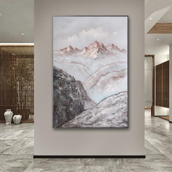 Custom Hand Painted Canvas Oil Painting For Living Room Wall Decor Medium Oil Subjects LANDSCAPE Modern Textured Canvas