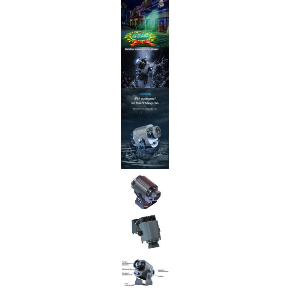 Nebula LED 25w 35w 50w 80w 100w Advertising Building Light Custom Logo Warning Sign Gobo Projector