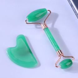 Jade Face Roller branca, amostra grátis de Rose Quartz Stone Roller 56g