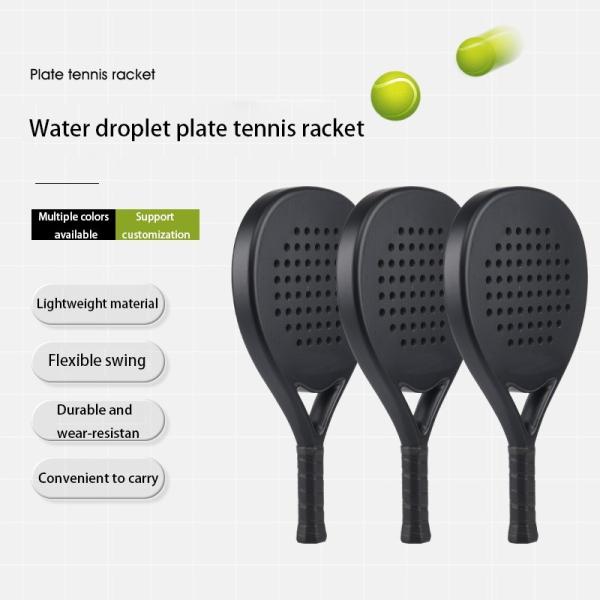 Lightweight 0.36kg Carbon Plate Paddle Tennis Racket For Beach Board / Court Performance