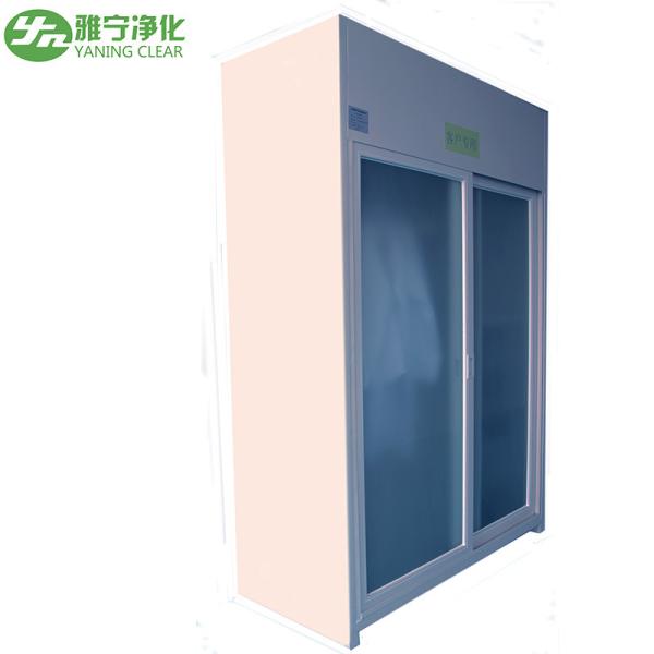 Porta deslizante HEPA guarda-roupa de aço inoxidável armário laminar de fluxo de ar de vestuário para lojas de alimentos e bebidas