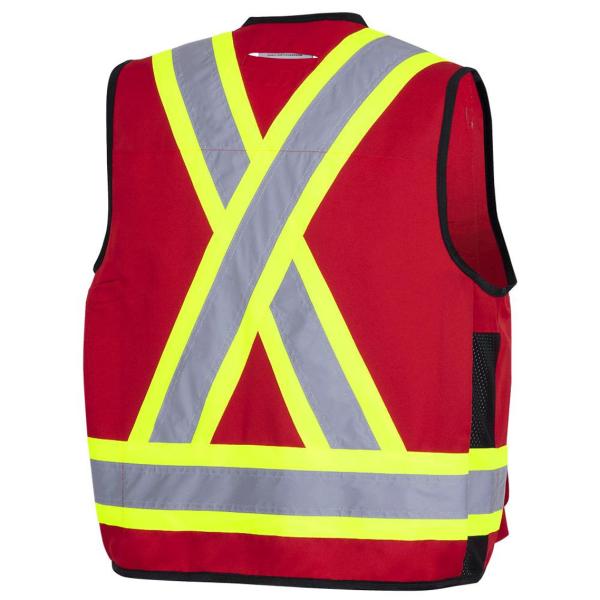 Lightweight High Visibility Orange Reflective Safety Vests With Mesh