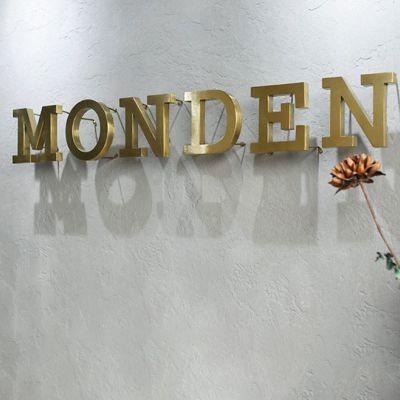 OEM Gold 3D Metal Letters Titanium Plating Easy Installation