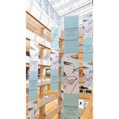 Suspended Fabric Hanging Banners Inkjet Printing Shopping Mall Brands Advertising